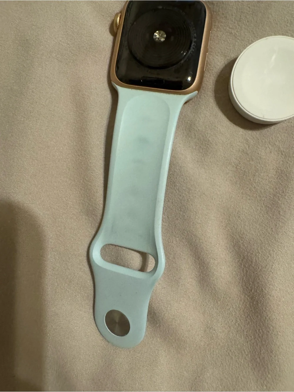 Apple Watch with Mint Green Sport Band and Charger